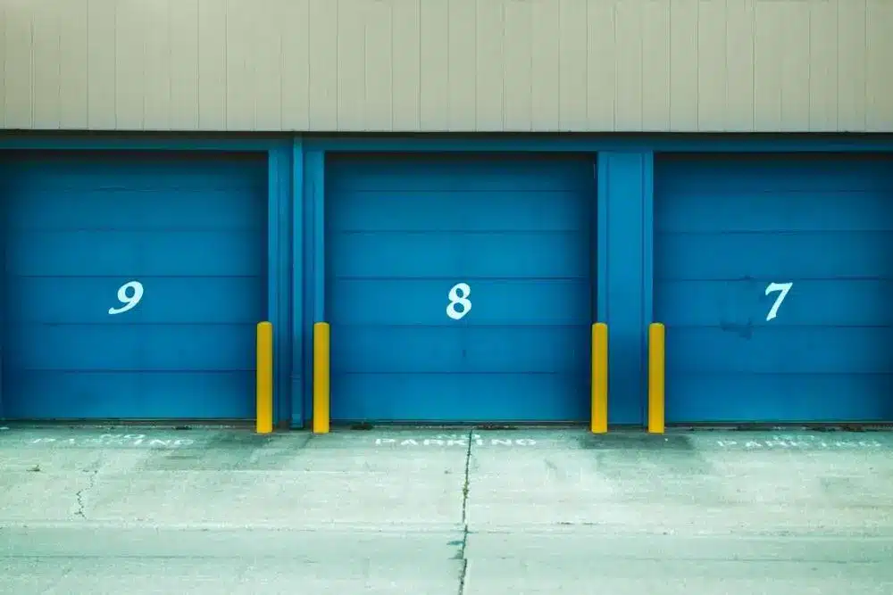 Three awesome blue color garage doors fixed on a job in PA

